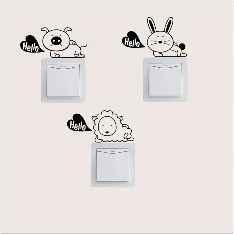 1 шт. Мультяшные животные Зодиак простые наклейки для гостиной спальни детской