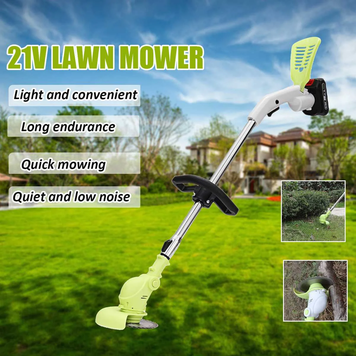 Electric Cordless Grass Trimmer for Makita Battery Portable Rechargeable Mowing Machine Lawn Mower Cutter Weeder Edger