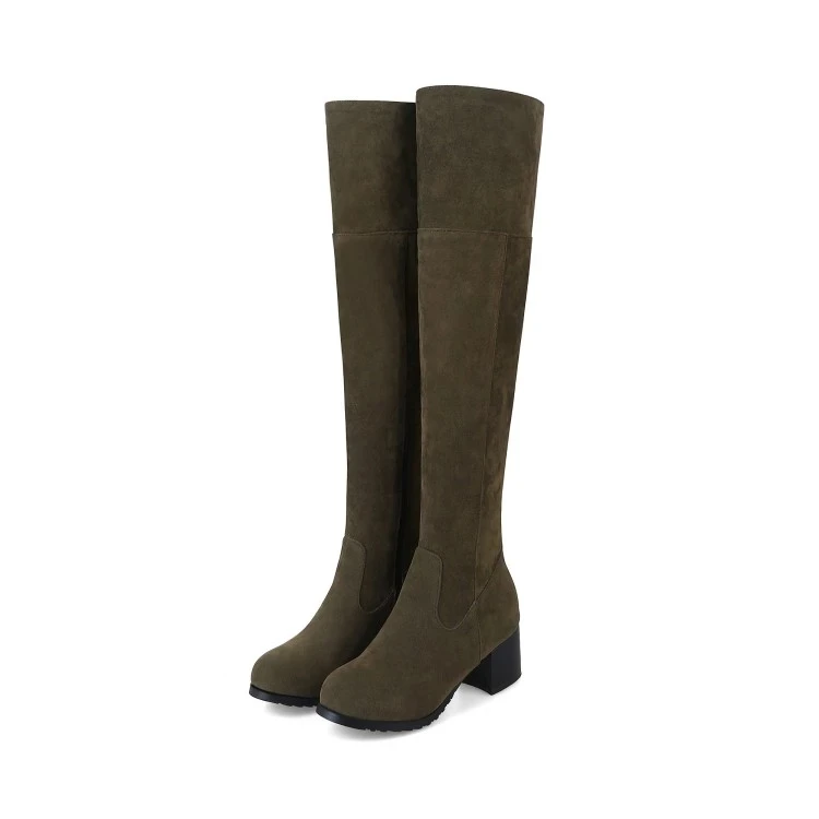 

Plus Size 10 12 thigh high boots knee high boots over the knee boots boots women ladies boots Side zipper back strap
