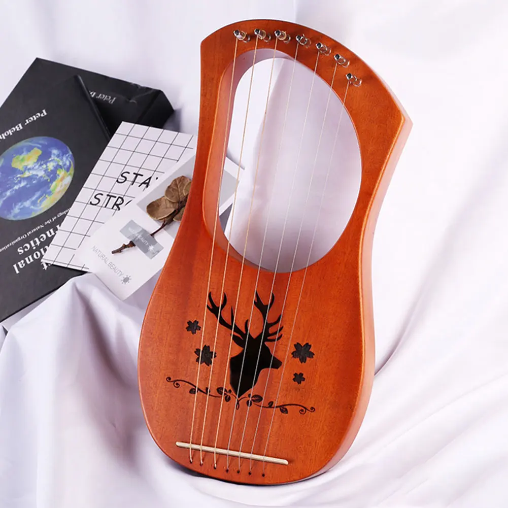 Инструмент для детей 7-String деревянные развлечения из красного дерева легкий подарок компактный музыкальный Профессиональный Lyre ксилофон