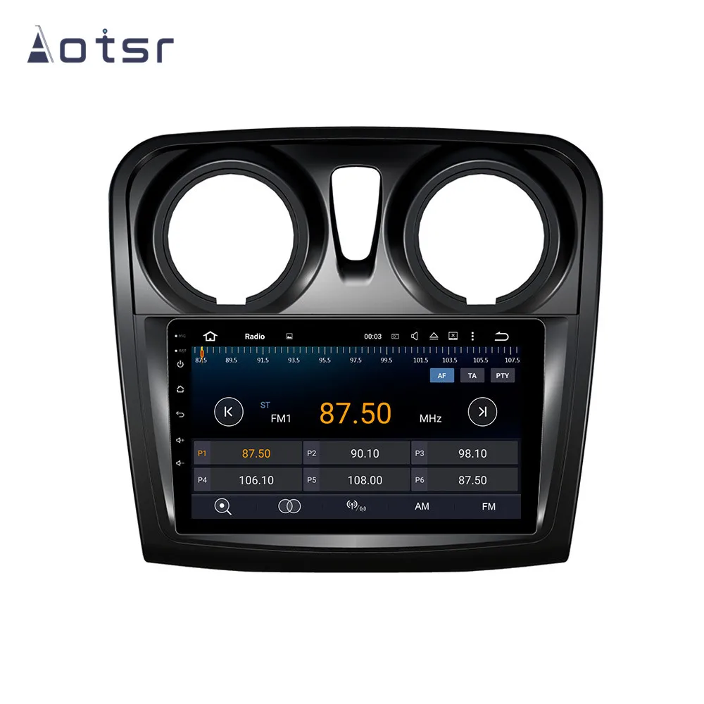 Автомобильный GPS-навигатор DSP Android 9 без автомобильного DVD-плеера для Renault Sandero/Logan