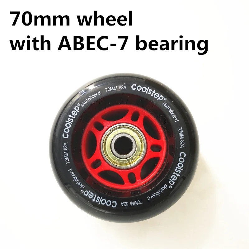 4 wheels with ABEC7 4 шт./партия матовые поверхности Скейтборд Доска колеса с 72 мм 70 мм диаметр скейтборд Rodas 82A черный длинный дрейф доска аксессуары - Цвет: 4 wheels with ABEC7