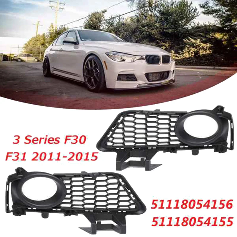 

Car Front Bumper Fog Light Grille For-BMW 3 Series F30 F31 LCI M-Sport 2011+