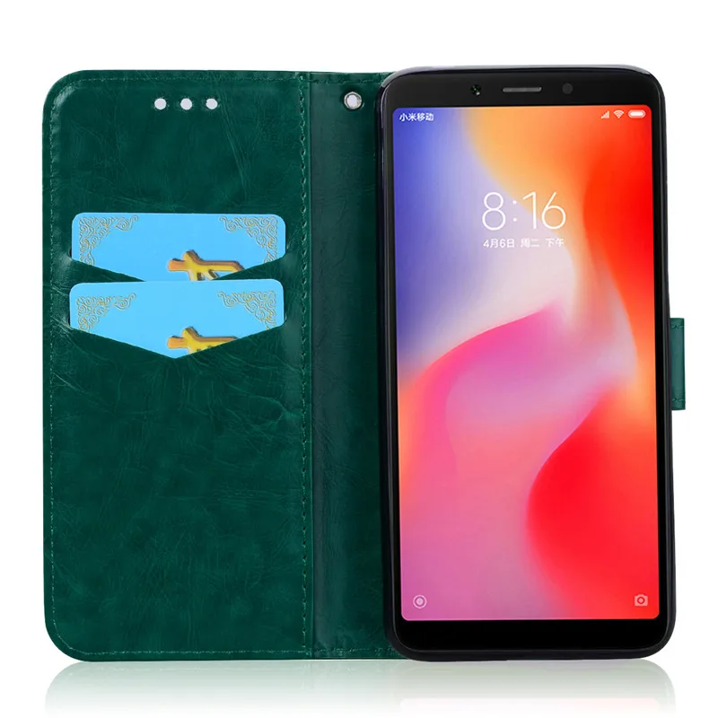 Кожаный чехол для xiaomi redmi 6, задняя крышка, кошелек, флип-чехол для xiaomi redmi 6 redmi 6, чехол для xiaomi redmi 6, Funda Coque