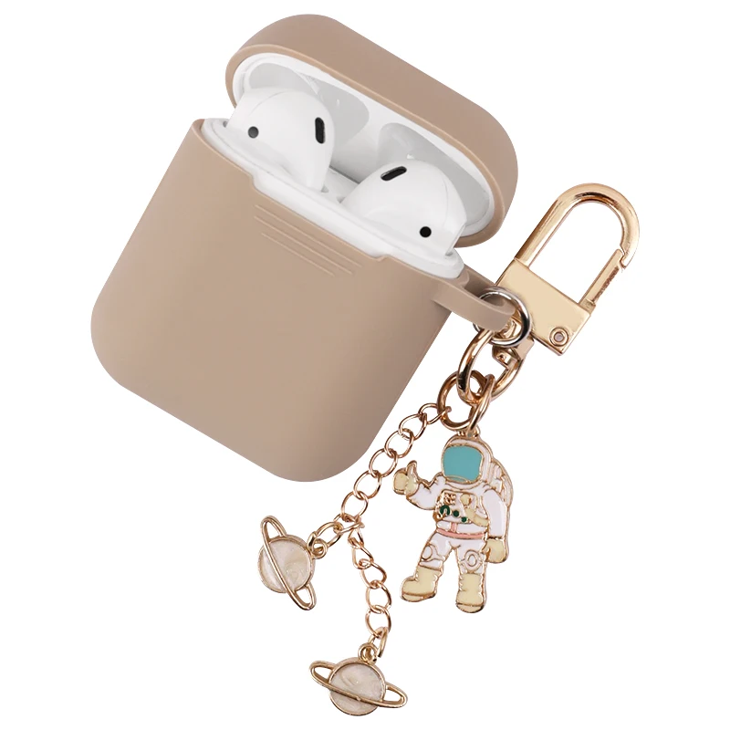 Космический астронавт, космонавт силиконовый чехол для Airpods 1 2 аксессуары чехол Защитный чехол Сумка Коробка Чехол для наушников брелок