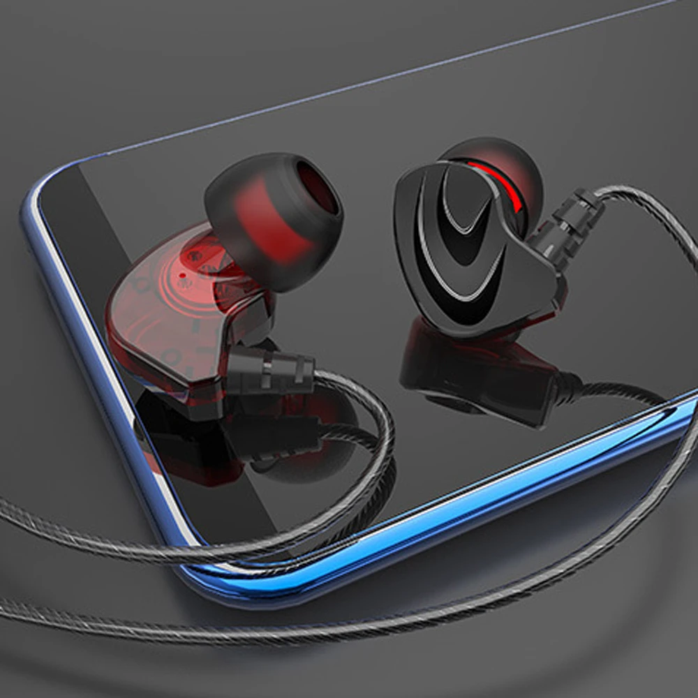 

Super Bass Stereo Ergonomic In-ear Earphones 3.5mm Jack Wired Earphone Headset Earbuds with MIC for Iphone Samsung PC