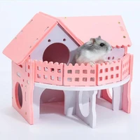 cute small animal pet sleeping house nest bed hamster rabbit hedgehog pet sleeping log cabin cages animal pet house supplies