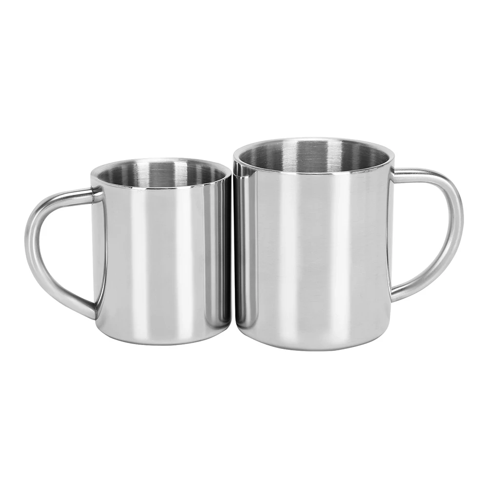 

Double Wall Stainless Steel Coffee Mug 220ml/300ml/400ml Portable Tea Mug Cold Drink Juice Polishing Beer Cup Travel Tumbler