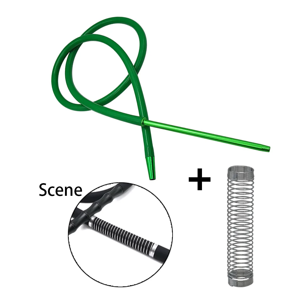 Green with Scene Hornet алюминиевая ручка стебель с силиконовым шлангом для кальяна наргиле Аксессуары Кальян кальян шланг трубы - Цвет: Green with Scene
