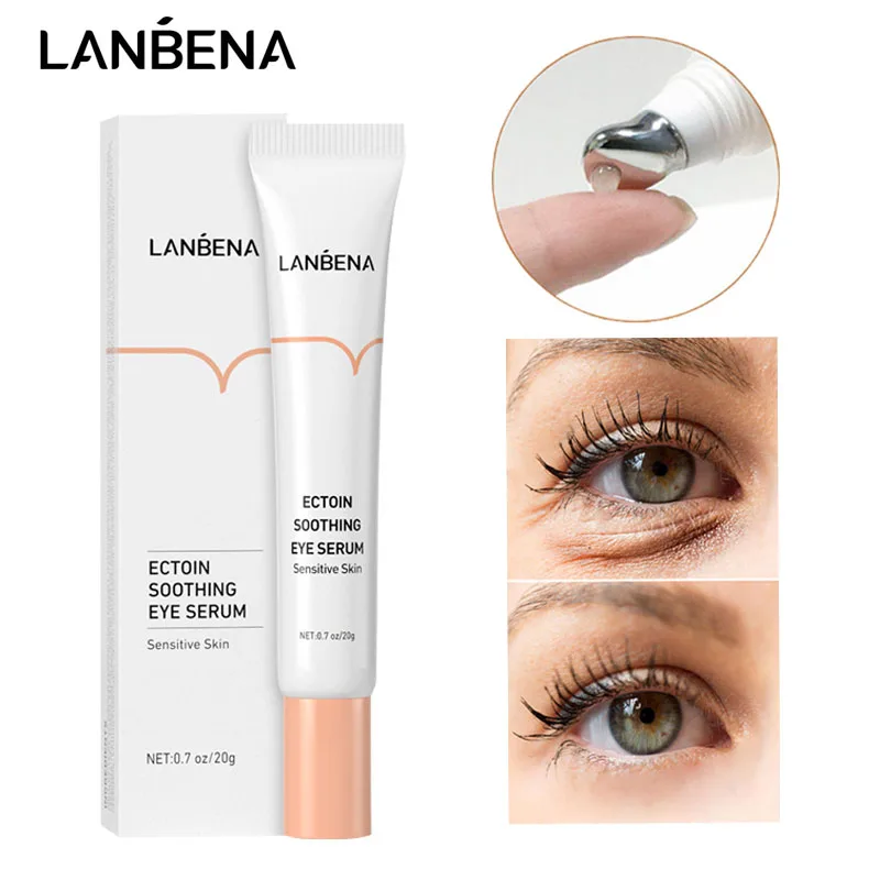 

LANBENA Eye Care Anti Wrinkle Eye Serum Massage Head Ectoin Soothing Eye Cream Against Fade Fine Lines Reduce Puffiness Firming