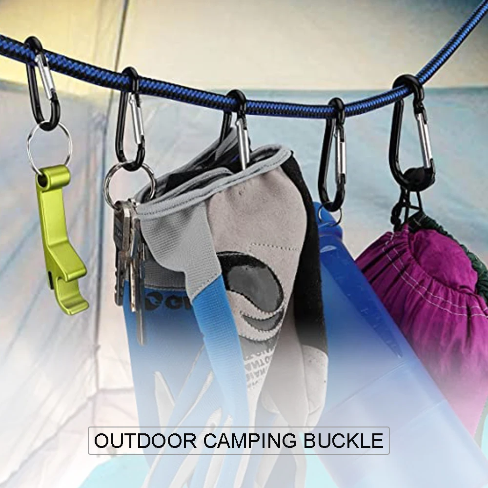 

6pcs Carabiner Clip Hook Keychain Suitable For Outdoor Camping Buckle Hiking Fishing Accessories Carabiner Clip Hook Outdoor