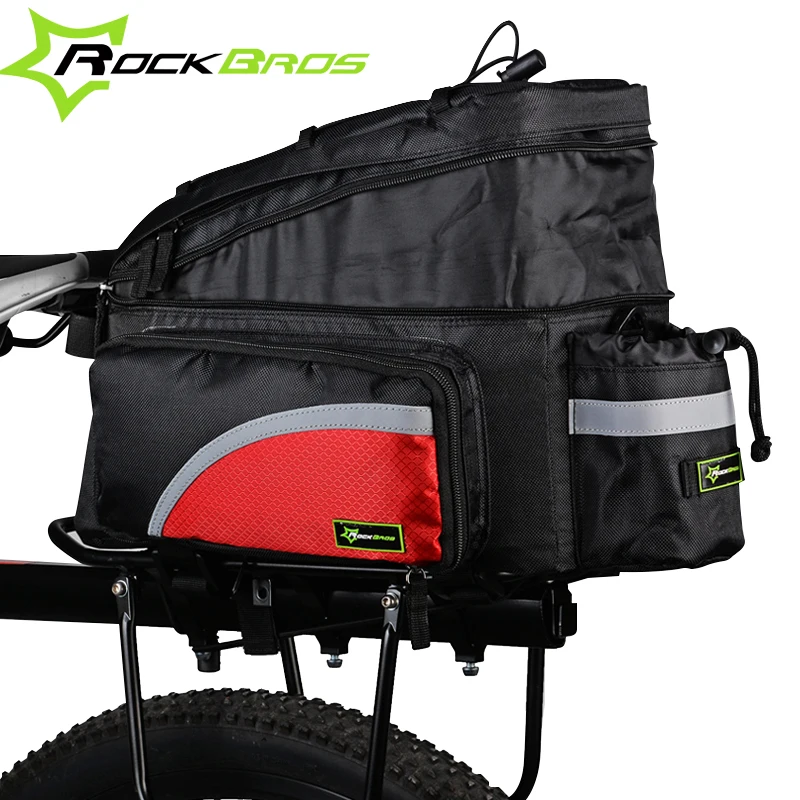 

ROCKBROS Larger Capacity With Rain Cover Mountain Bike Bicycle Bicicleta Bag Rear Carrier Bags Rear Pack Trunk Pannier Package