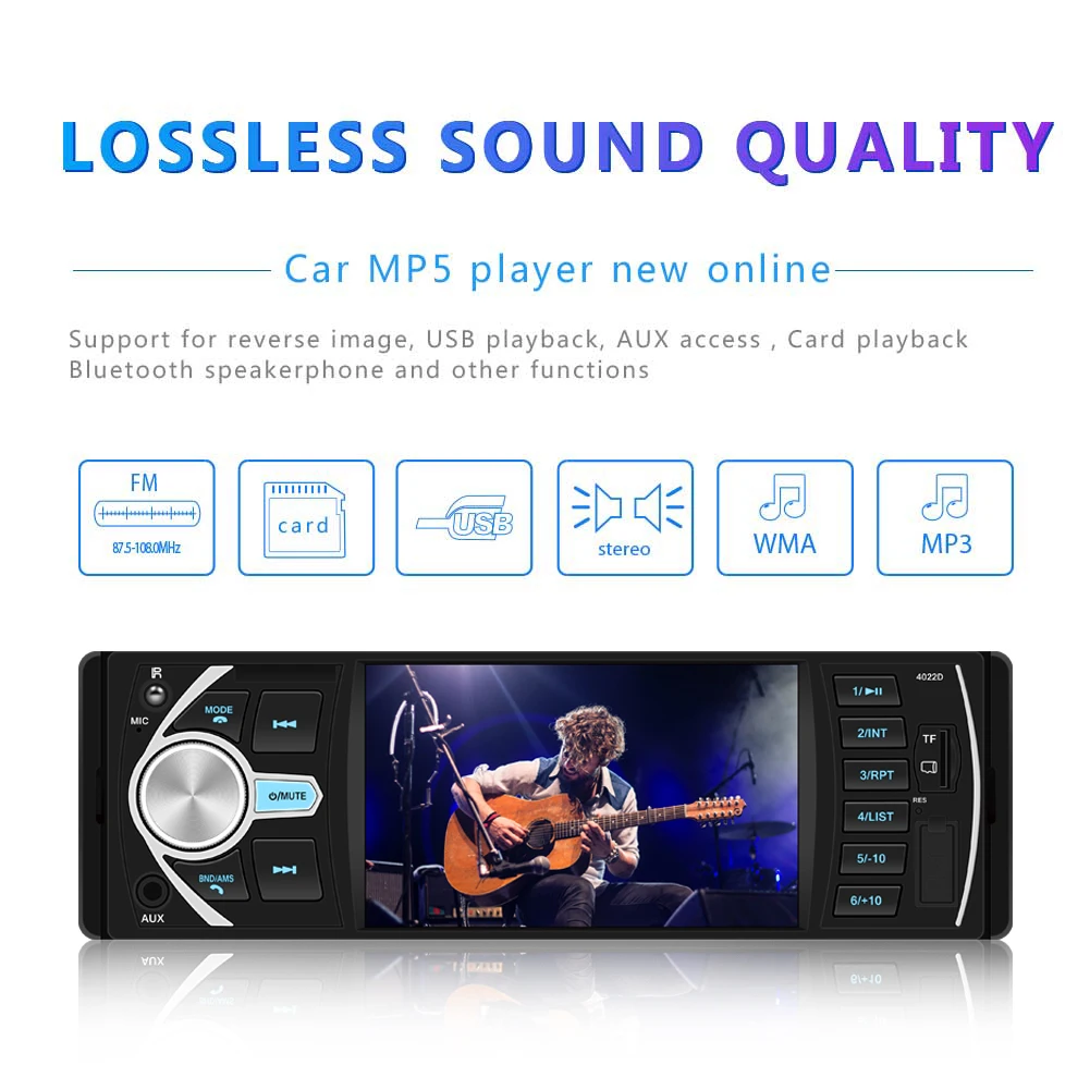 4 1 "Автомагнитола радио MP3 Bluetooth Автомобильный USB SD AUX 1DIN ISO автомобильное RC + CAM |