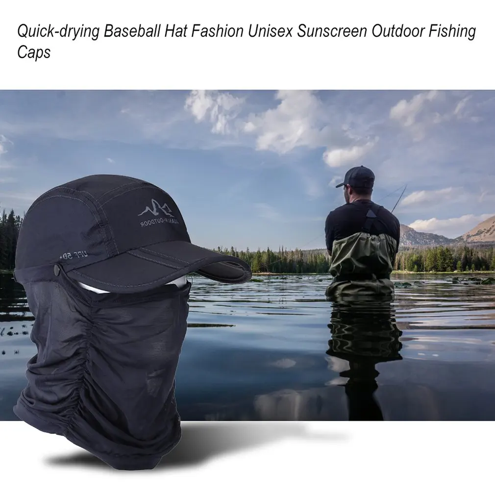 

2020 Summer Sun Hat Men Women Bucket Hat with Neck Flap Outdoor UV Protection Large Wide Brim Hiking Fishing Mesh Breathable Cap