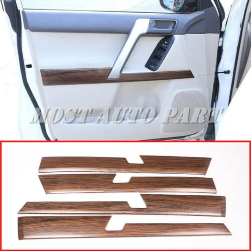 

АБС-пластик, Сосновая древесина, внутренняя дверная панель автомобиля, молдинговая крышка, отделка для Toyota Land Cruiser Prado FJ150 2010-2018, 4 шт.