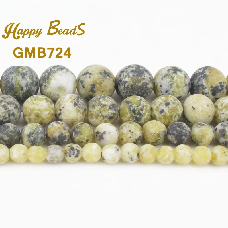 Натуральные Матовые Круглые бусины желтые бриллианты свободные браслет