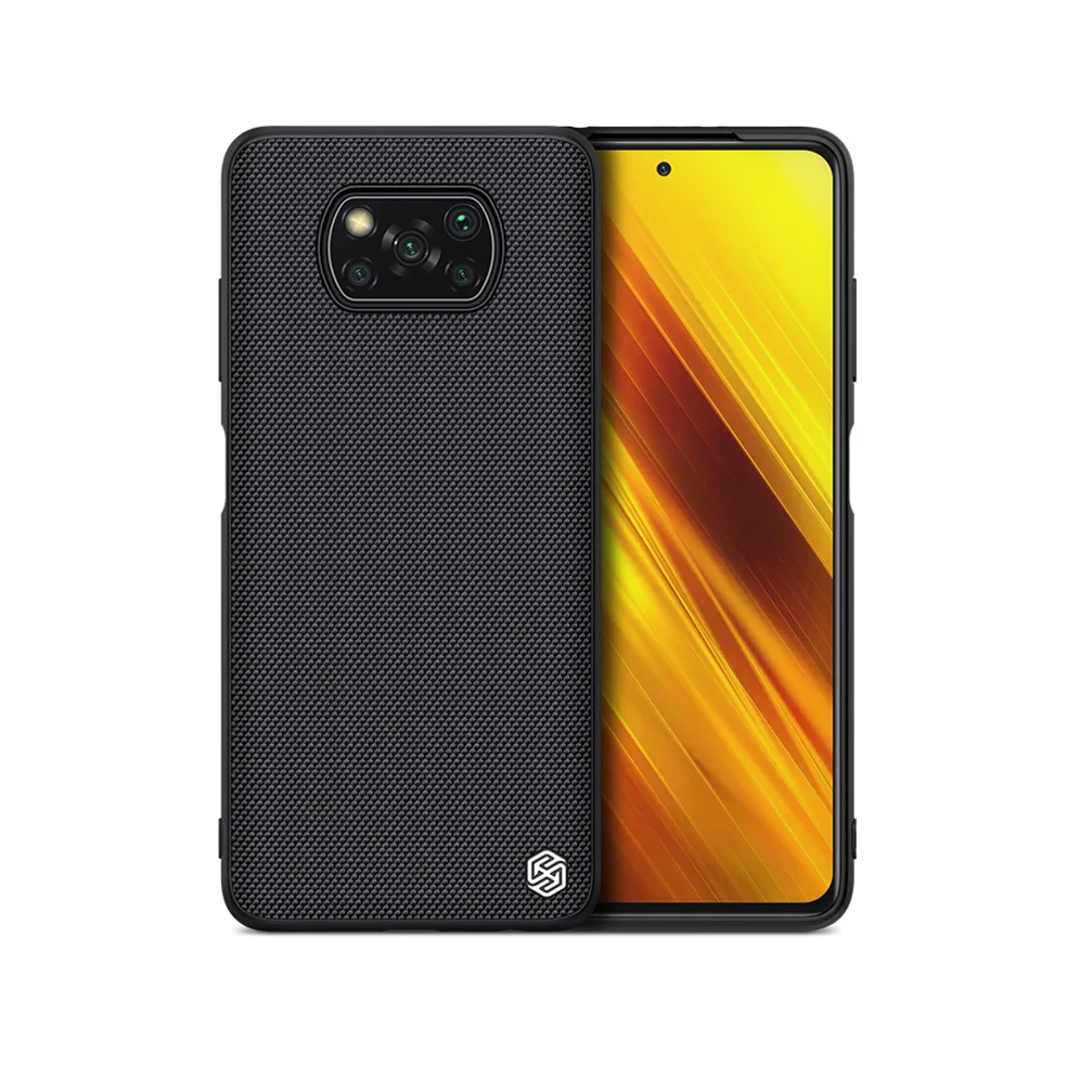 for xiaomi poco x3 pro phone case nillkin textured nylon fiber non slip design back cover for xiaomi poco x3 pro 6 67 inch case free global shipping