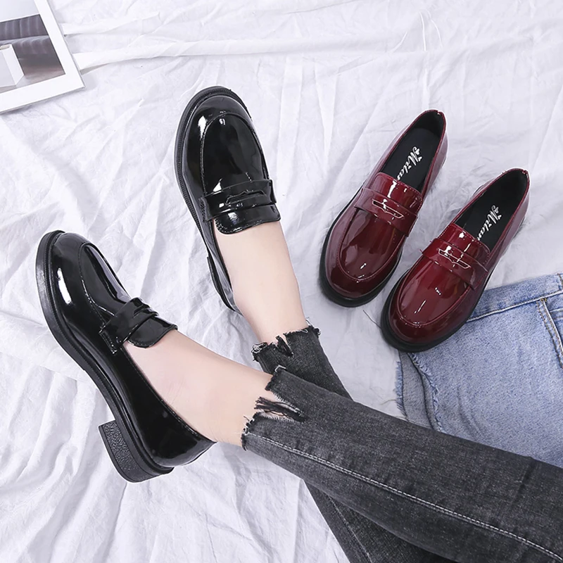 

Loafers Shoes Genuine Leather Shoes Patent Leather Nude Shoe New Arrivals Tide Shoes Casual Sneakers Flat Office Women Brand