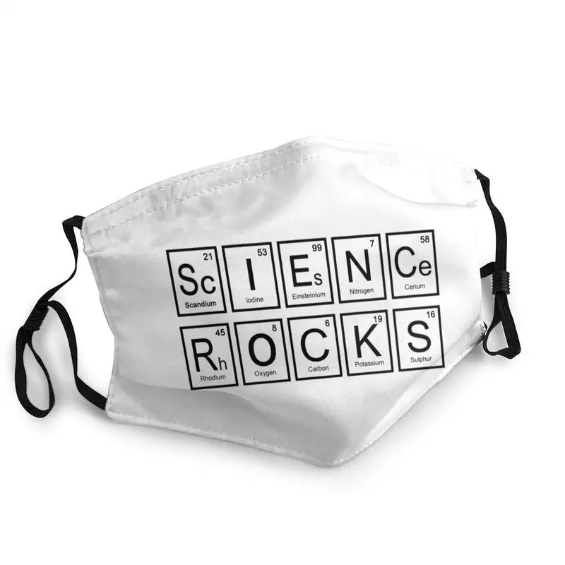 

Science Rocks Non-Disposable Face Mask Adult Chemistry Physics Scientist Anti Dust Protection Cover Respirator Mouth-Muffle