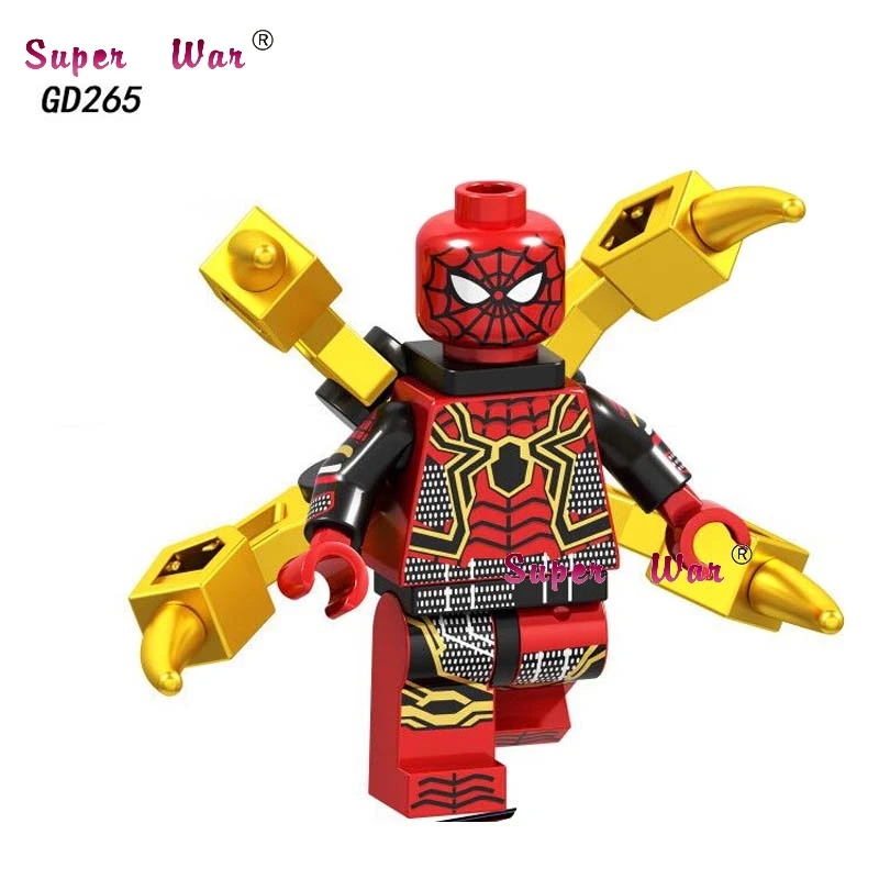 GD265 Одиночный фильм Marvel Человек-паук Venom вдали от дома Mysterio Марии Хил Ned Liz Hydro Man Spiderman Строительные кубики, детские игрушки - Цвет: GD265