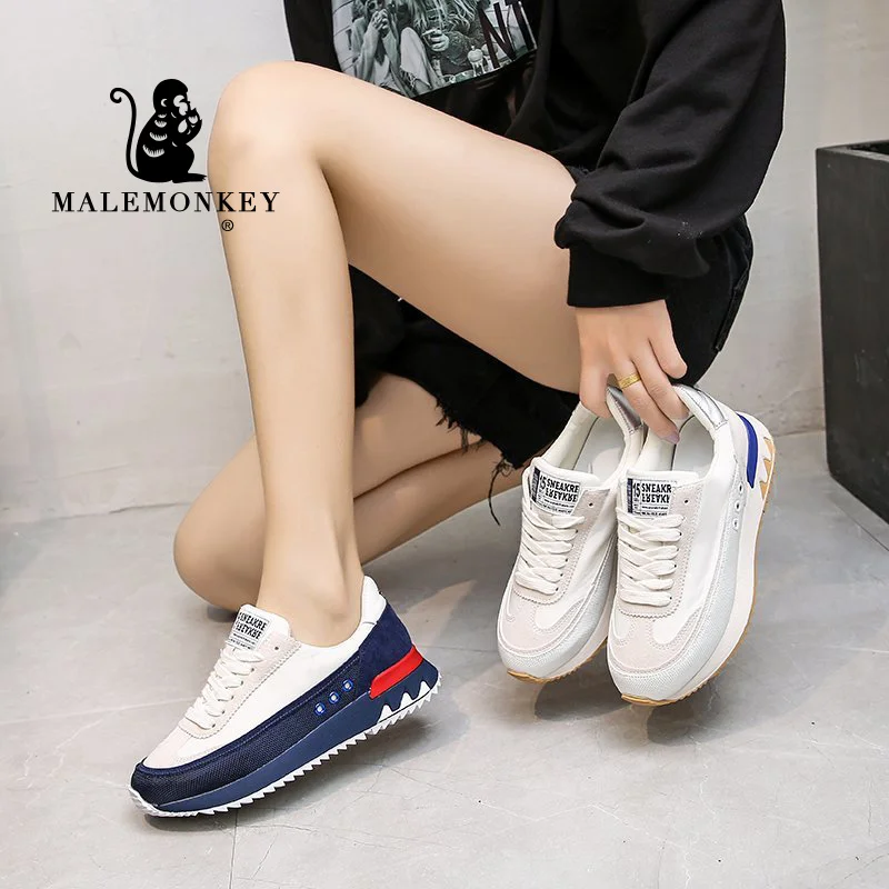 

Platform Sports Shoes Casual Breathable Woman Sneakers 2021 Spring Fashion Female Shoes Lace Up Sneakers Zapatos De Mujer