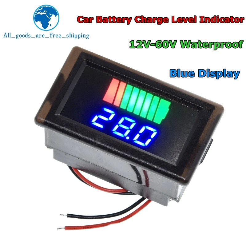 Автомобильный Батарея индикатор уровня заряда 12V-60V литиевая измеритель емкости