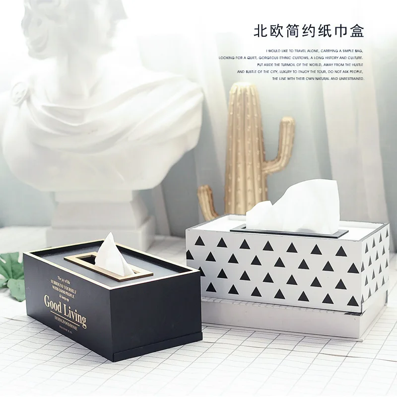 

Деревянная коробка для салфеток в скандинавском стиле, простой и креативный присоска для гостиной, бытовая присоска для салфеток