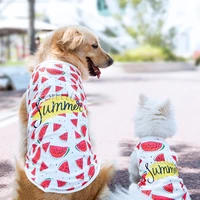 pet cat vest thin breathable spring and summer in watermelon imprints mesh dog apparel hairless cat kitty clothes puppy clothing