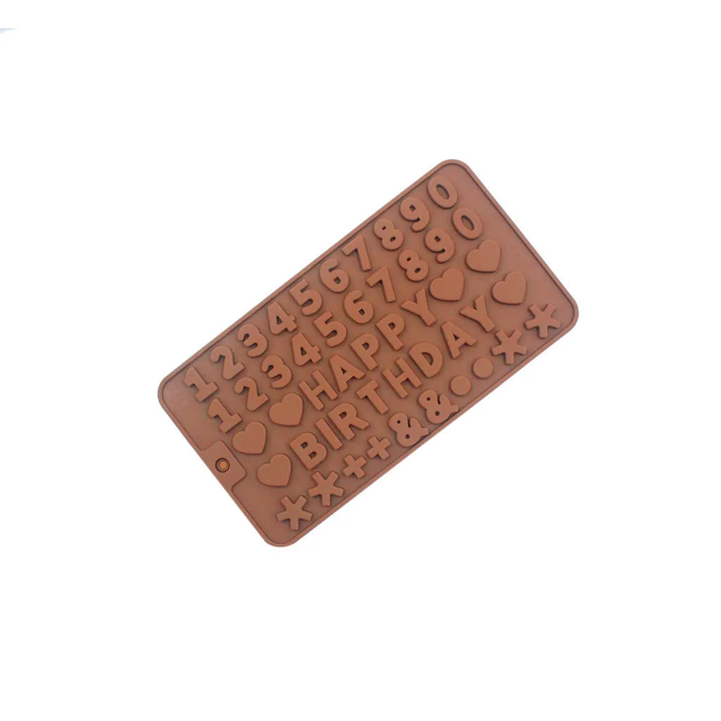 

2PC Funny Alphabet Number shape Silicone Mold Fondant Cake Mold Decor Chocolate Baking Mould Tool Family Handmade Cake Bakeware