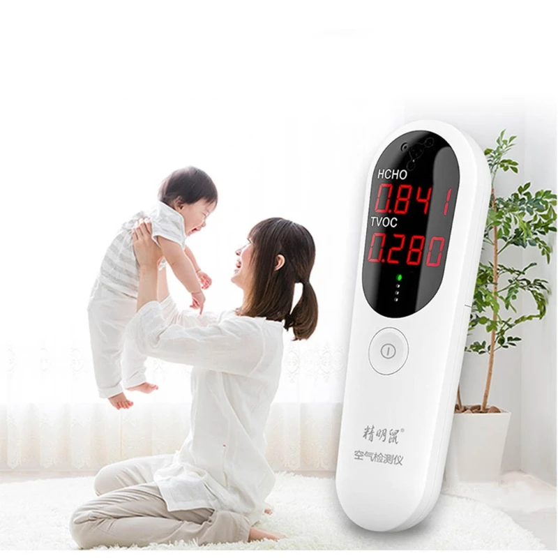 

Портативный детектор формальдегида, домашний цифровой Ручной тестер качества воздуха, измеритель HCHO TVOC монитор, светодиодный дисплей