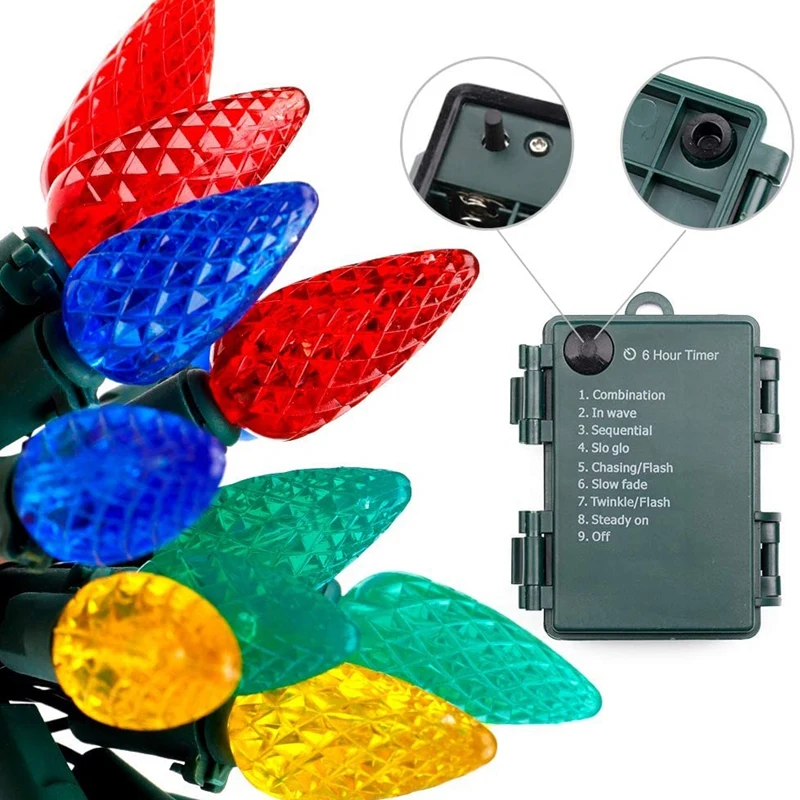 

Outdoor Light String, Strawberry Light String 5M 50 Led Fairy Light, Indoor Garden Christmas Decoration Bulb Light