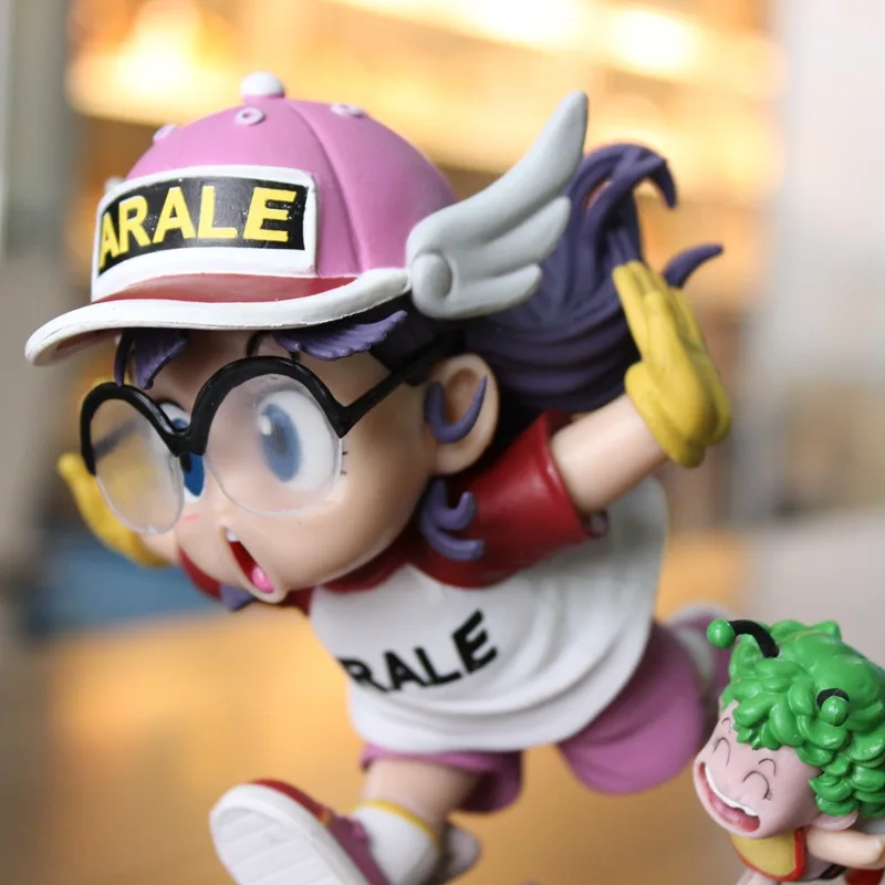 

The New Dragon ball Dr. Slump Running Arale Q version Figure Model Ornaments Son Goku VS Arale Chassis decoration kids toys