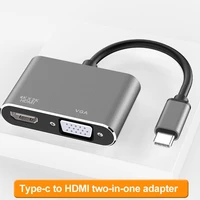 usb 3 1 type c male to 4kx2k vga female hub adapter cable cord for macbook type c to adapter converter adaptador usb