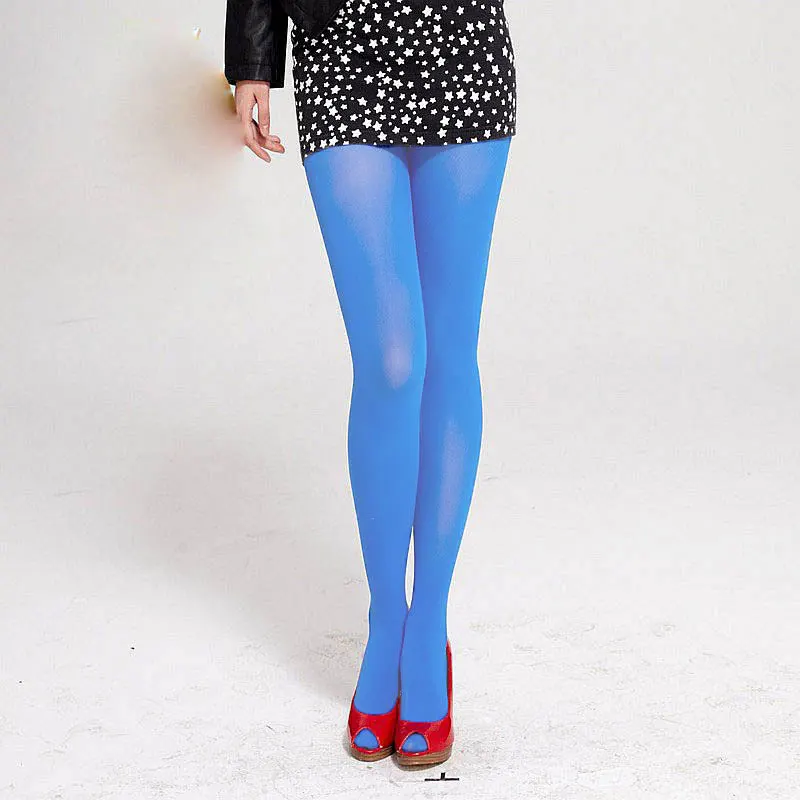 Blue Sexy Lady Женщины Мода Белый Открыть Кротч Мягкие Тонкие Колготки Эластичные Колготки Чулки Ажурные Чулки Medias Pantis Женщина - Цвет: Blue