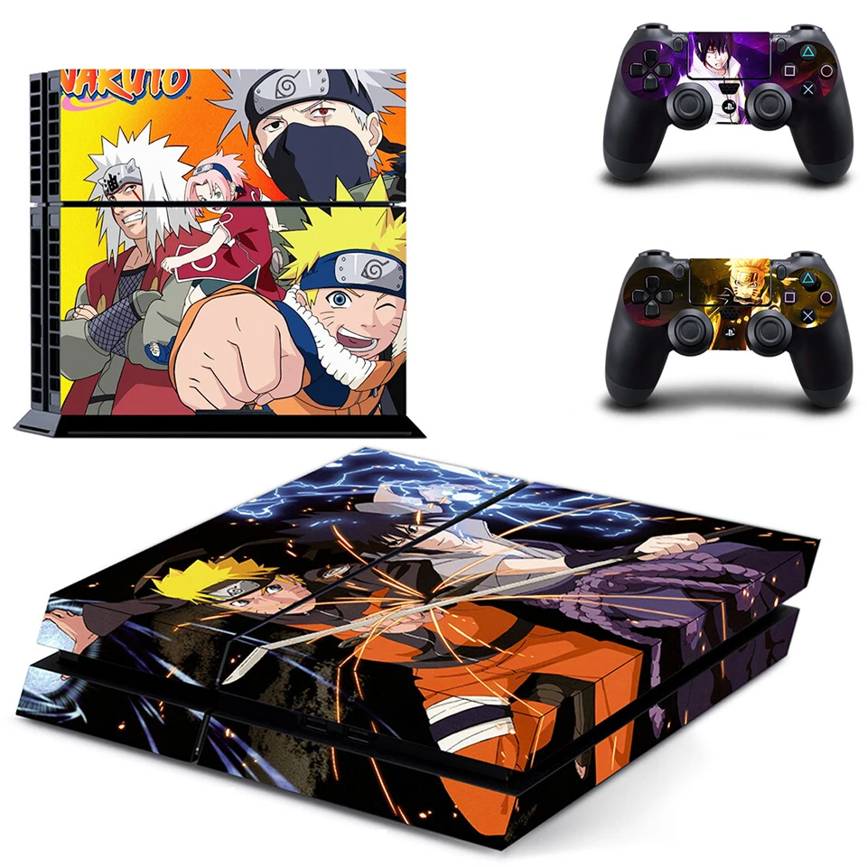 Розовый Аниме Наруто для Boruto PS4 кожи наклейка виниловая для sony Playstation 4 консоли и 2 контроллеров PS4 кожи Стикеры - Цвет: Розовый