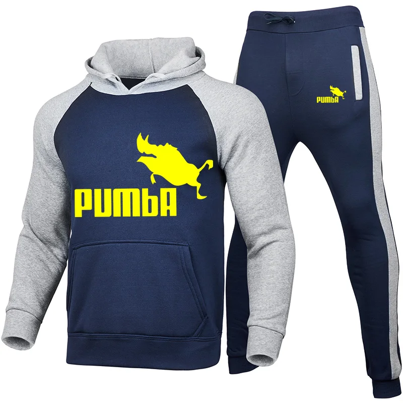 

Men's brand sportswear 2-piece men's winter jacket casual sportswear + pants pullover sports suit men's suit