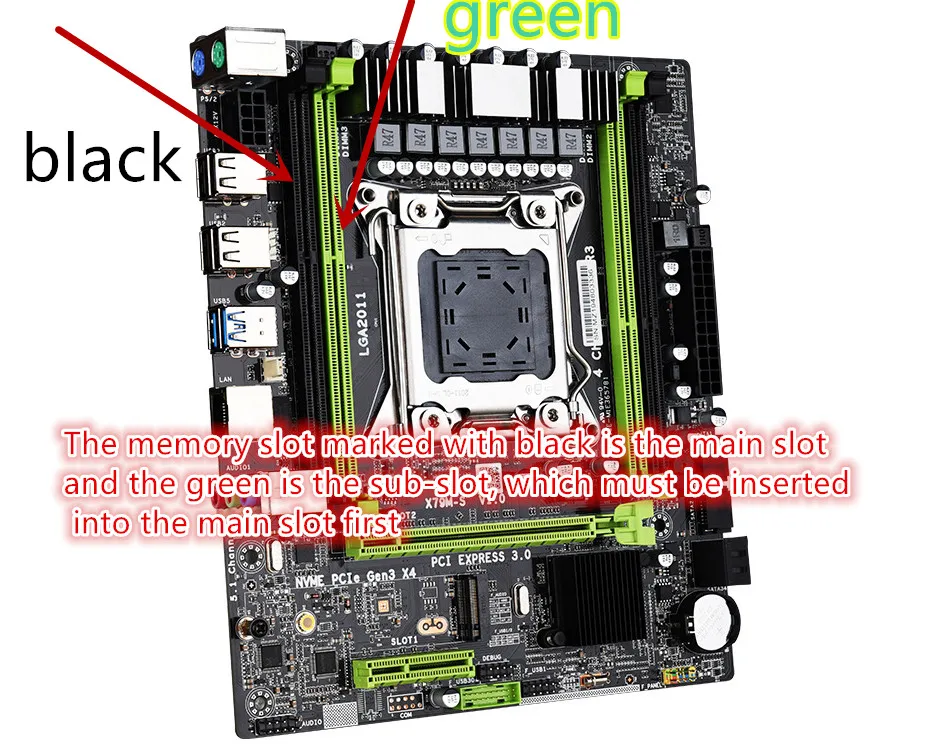 Чипсет JSFFFL X79 Placa base con LGA2011 combos Xeon E5 2689 CPU 4 Uds x 8 ГБ = 32 Гб de memoria DDR3 ECC|Материнские