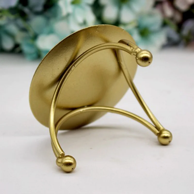 Геометрический круглый железный подсвечник домашнее настольное украшение для