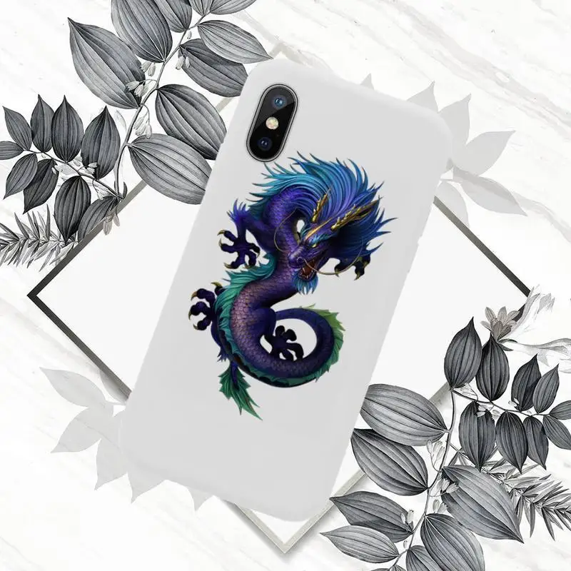 

Luxury Cool Dragon Phone Case White Candy Color for iPhone 11 12 mini pro XS MAX 8 7 6 6S Plus X SE 2020 XR