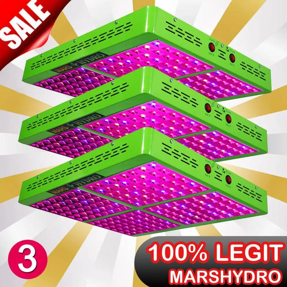 3 шт. отражатель 1000 Вт полный спектр светодиодный светильник для выращивания