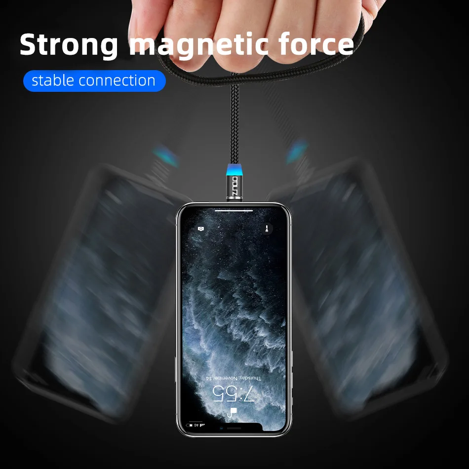 ZNQO LED Magnetic USB Cable Fast Charging Type C Magnet Charger Data Charge Micro Mobile Phone Cord | Мобильные телефоны и