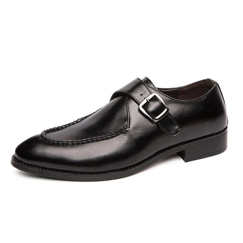 

Large Size Pu Leather Formal Shoes Men British Style Buckle Black,brown Color Man Casual Shoes Round Toe Footwear Nice Pop
