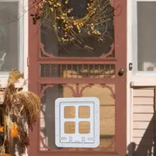 Pet Screen Door Automatic Window Lockable Screen Dog Door Waterproof Medium Dog Cat Flap Safety Enclosure Dog Fences