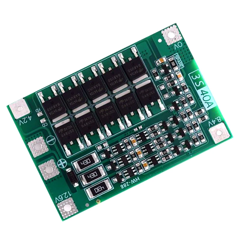 3S 40A Bms 11.1V 12.6V 18650 Lithium Battery Protection Board with Balanced Version for Drill Current | Электроника