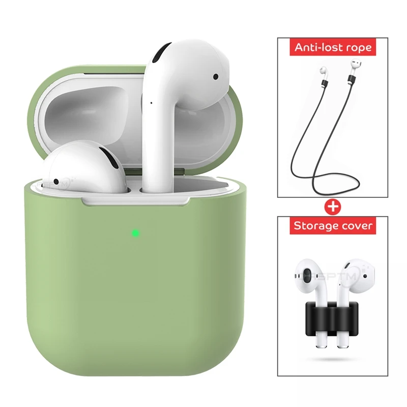 Аксессуары для наушников Apple Airpods 2 противоударный мягкий силиконовый чехол AirPods