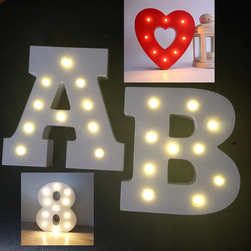 Цифровое свадебное украшение Flone 15 см Рождественский деревянный светодиодный