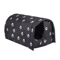 pet house outdoor waterproof pet nest cat tent cozy cave beds dog house kennel safe pet house shelter with plush bed mat