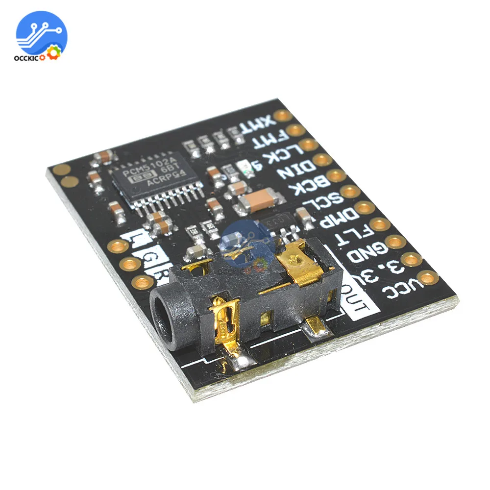 Raspberry Pi pHAT звуковая карта I2S интерфейс PCM5102 модуль DAC 24-битное звуковое воспроизведение с частотой доска с стерео Jack за ES9023 PCM1794
