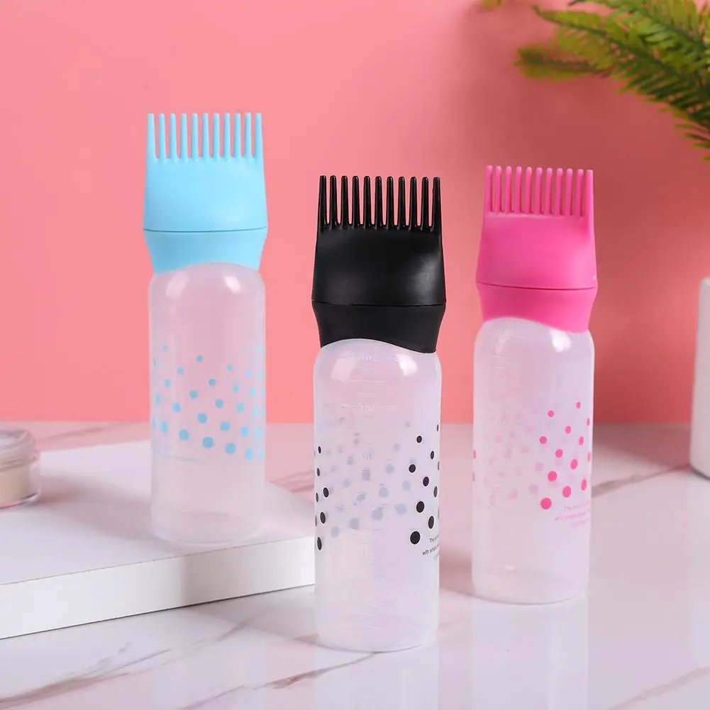 

50oz Empty Hair Dye Applicator Brush Bottle Hair Dye Applicator Comb Bottle Salon Stain Dispensing Brush Styling Tool