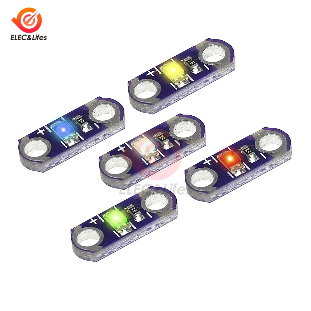 5 шт. мини LilyPad SMD светодиодный модуль красный/синий/зеленый/желтый/модуль белых